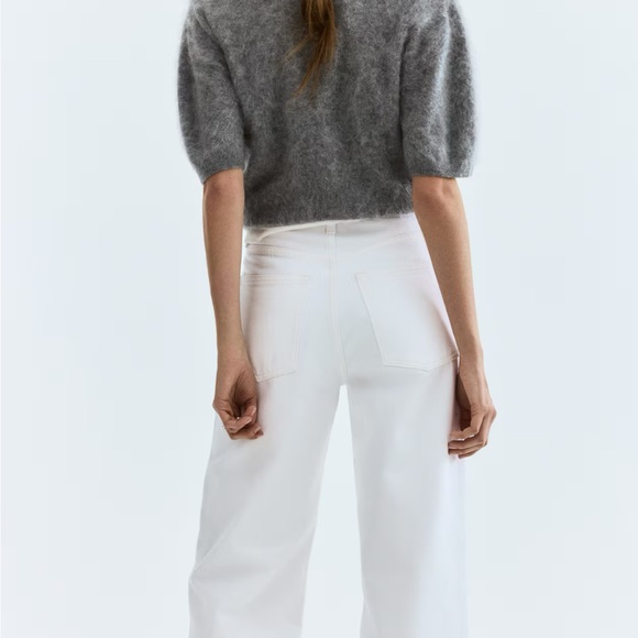 H&M High Waisted White Jeans - Picture 2 of 6